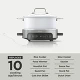 Ninja Foodi MC1100 6.5 Qt PossibleCooker 6-in 1 MultiCooker Replaces 10 Appliances Fast Cook Slow Cook Sear Rice Pasta 500°F Oven-Safe One-Pot Meals 7lb Capacity Easy Clean Compact Design (White)
