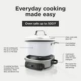 Ninja Foodi MC1100 6.5 Qt PossibleCooker 6-in 1 MultiCooker Replaces 10 Appliances Fast Cook Slow Cook Sear Rice Pasta 500°F Oven-Safe One-Pot Meals 7lb Capacity Easy Clean Compact Design (White)