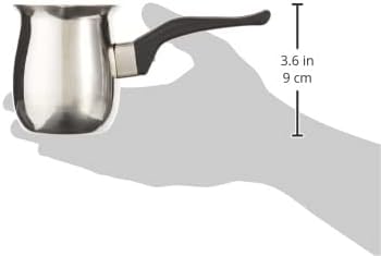 Fino Stainless Steel Turkish Coffee Pot - Professional 18/8 Warmer for Stovetop Coffee, Milk, Tea, Hot Chocolate - Delicious Daily Beverages - 24-Ounce
