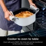 Ninja Foodi MC1100 6.5 Qt PossibleCooker 6-in 1 MultiCooker Replaces 10 Appliances Fast Cook Slow Cook Sear Rice Pasta 500°F Oven-Safe One-Pot Meals 7lb Capacity Easy Clean Compact Design (White)