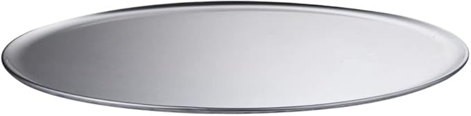 Restaurantware Met Lux 18 Inch Commercial Pizza Pan 1 Coupe Style Pizza Cooking Tray - Heavy-Duty 18-Gauge Aluminum Round Baking Tray Oven-Baking For Pizzas & More