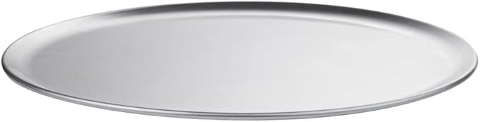 Restaurantware Met Lux 12 Inch Commercial Pizza Pan 1 Coupe Style Pizza Cooking Tray - Heavy-Duty 18-Gauge Aluminum Round Baking Tray Oven-Baking For Pizzas & More (Pack of 3)