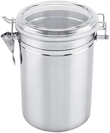 Airtight Canisters Sets for the Kitchen Counter - Stainless Steel Food Storage Containers with Lids for Tea, Coffee, Sugar, Flour - Baking Dry Storage, Metal Pantry Canister