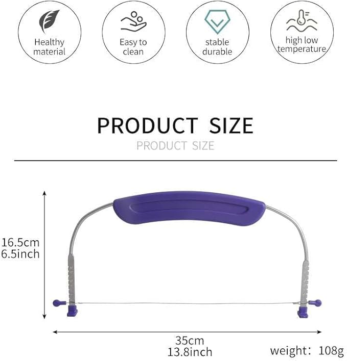 Adjustable Cake Leveler Cutter for Leveling Tops, Suitable for 10 Inch Cake, (purple Cake Leveler)