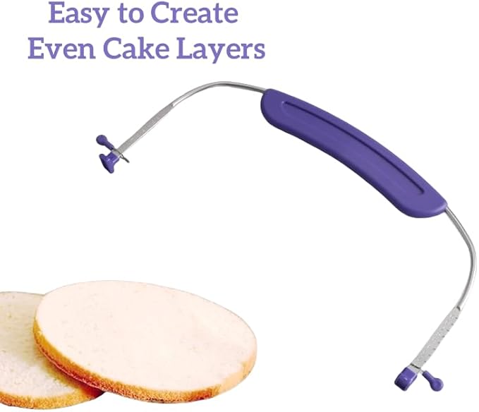 Adjustable Cake Leveler Cutter for Leveling Tops, Suitable for 10 Inch Cake, (purple Cake Leveler)