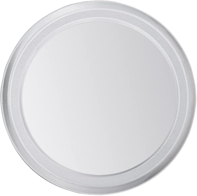 Restaurantware Met Lux 10 Inch Commercial Pizza Pan 1 Coupe Style Pizza Cooking Tray - Heavy-Duty 18-Gauge Aluminum Round Baking Tray Oven-Baking For Pizzas & More