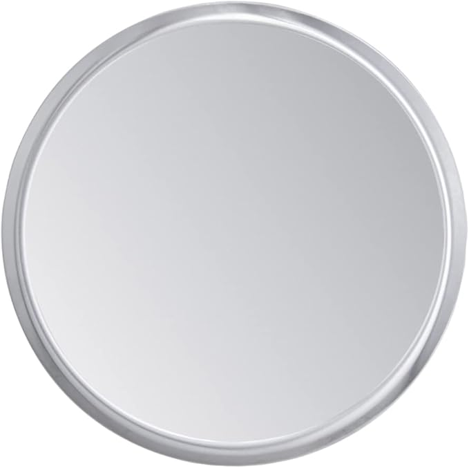 Restaurantware Met Lux 14 Inch Commercial Pizza Pan 1 Coupe Style Pizza Cooking Tray - Heavy-Duty 18-Gauge Aluminum Round Baking Tray Oven-Baking For Pizzas & More