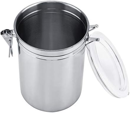 Airtight Canisters Sets for the Kitchen Counter - Stainless Steel Food Storage Containers with Lids for Tea, Coffee, Sugar, Flour - Baking Dry Storage, Metal Pantry Canister