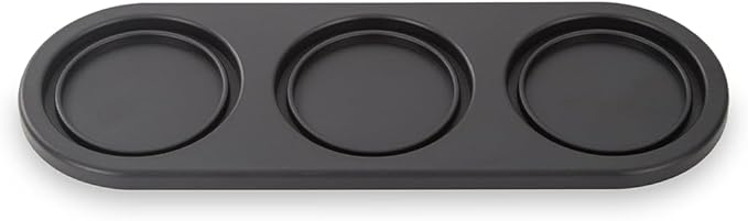 FinaMill Salt and Pepper Mill Tray, Stackable FinaPod Storage, Stylish Kitchen Accessories for Spice Grinder, Gift-Ready - Trio Black