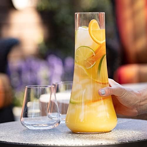 Gabriel-Glas Stemless Crystal Wine Glasses, Set of 6 - Premium, Universal Drinking Glass for Wine, Beer, Whiskey, and Cocktails - Dishwasher Safe, Lead-Free, 470 ml