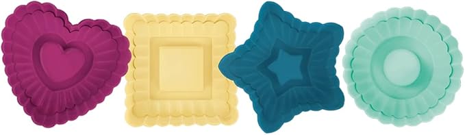 Talisman Designs Plunger Style Thumbprint and Linzer Cookie Cutters, 4 Piece Set