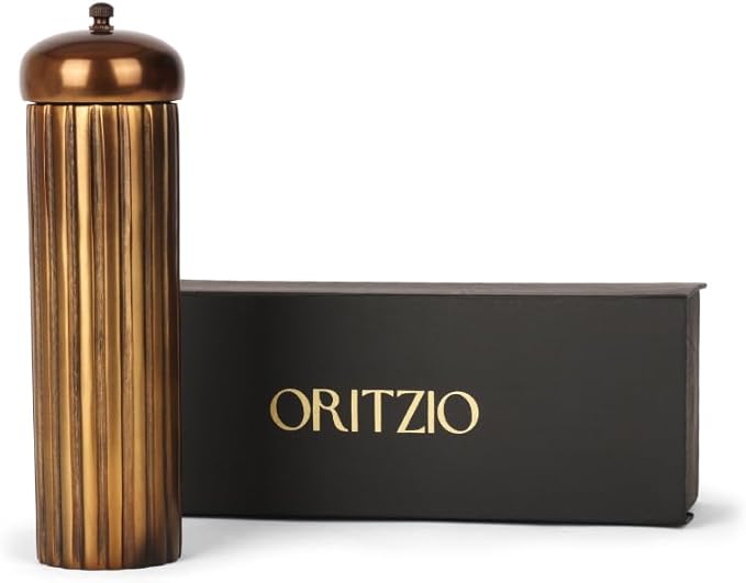 10" Brass Pepper Grinder – Heavy 2lb Gold Pepper Mill, Brass Kitchen Tool & Gift for Kitchen, Teacher Gift, Real Estate Closing Gift, or Housewarming Gift