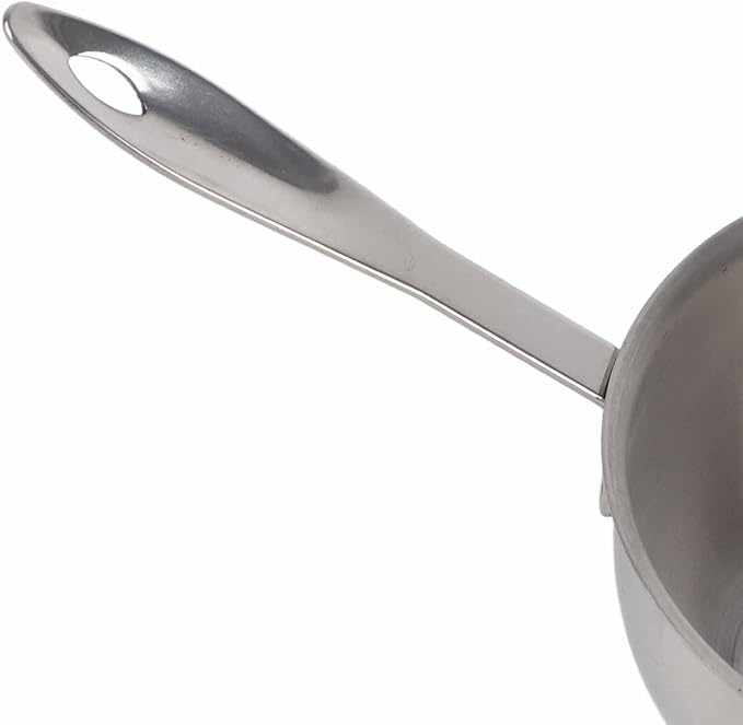 Butter Warmer Pot Small Butter Warmer Measuring Pot with Long Handle, All in One Flat Induction Bottom Mini Butter Hot Pot Milk Pot Small Saucepan Sturdy Stainless Steel (300ML)