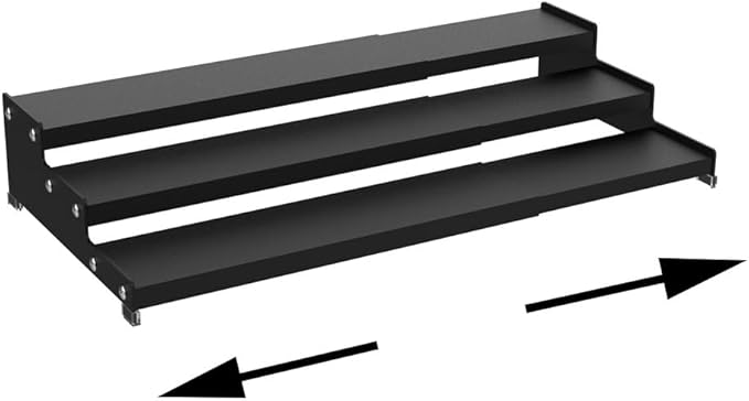 Premium Spice Rack Organizer for Countertops - tiered spice rack organizer for cabinet,spice jars, oil bottles and utensils 1 Pack Black (modern rust-resistant design)