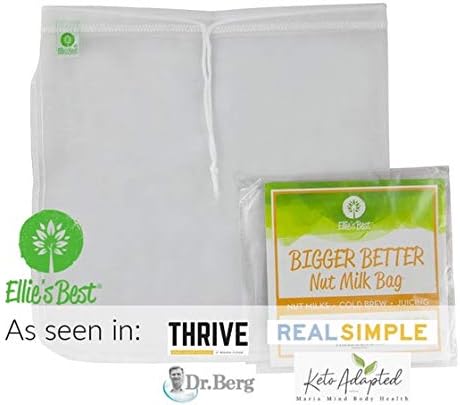 Pro Quality Nut Milk Bags, Greek Yogurt Strainer Bag & Cold Brew Coffee Bag - Commercial Grade Reusable All Purpose Almond Milk etc - Fine Mesh Food Grade BPA Free Nylon