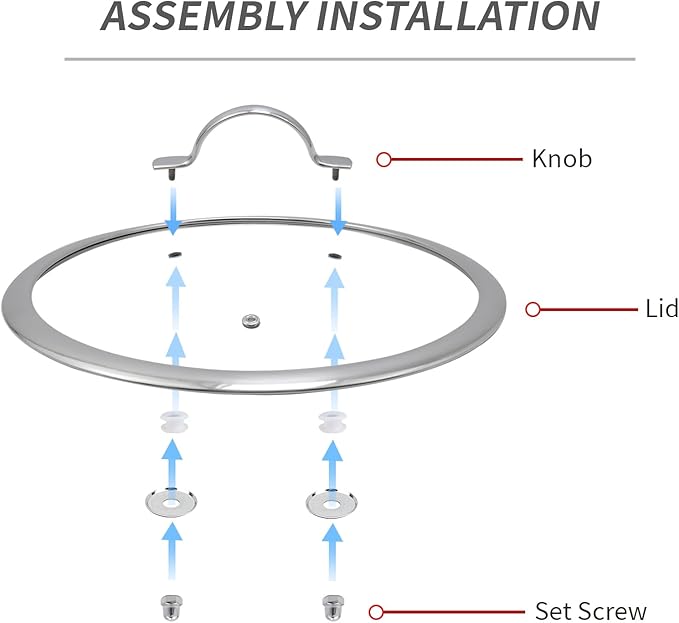 12" Nonstick Ceramic Frying Pan with Lid - PFOA & PTFE-Free, Oven & Broiler-Safe - Thick 2.5mm Four-Layer Construction, Anti-Scalding Handle for All Stovetops (Induction/Gas etc)