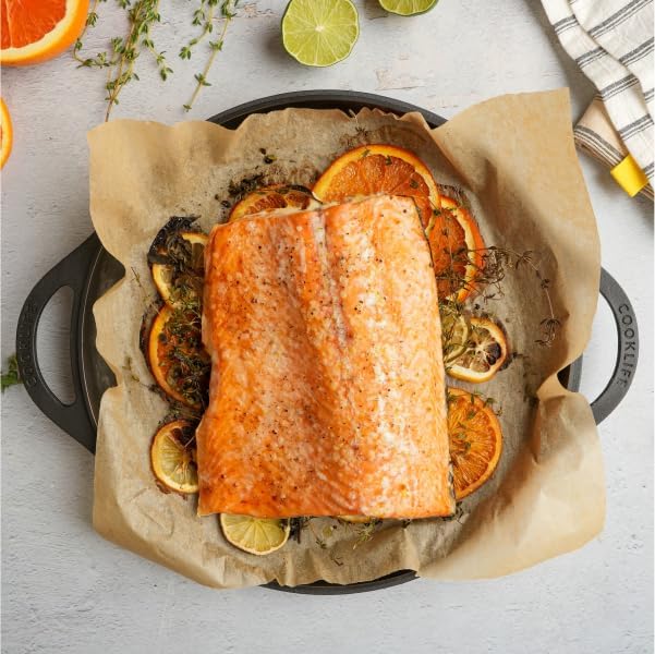 COOKLIFE 12 Inch Lightweight Pre-Seasoned Cast Iron Griddle - Smooth Polished Surface, Easy to Clean Cast Iron skillets Use in the Oven, on the Stove or Grill, Over a Campfire