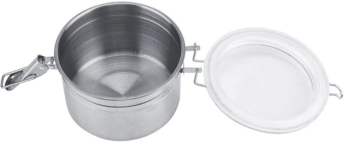 Steel Coffee Containers with Shelf, Coffee Bean Storage with Airtight Locking Clamp and Spoon, Large Capacity Food Storage Jar for Kitchen