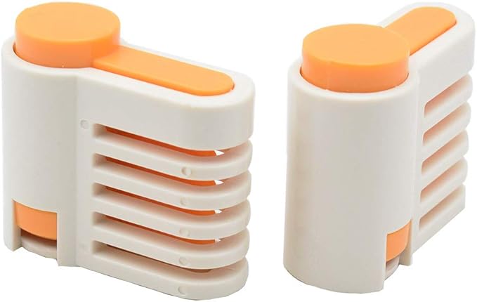 2PCS DIY Cake Slicer, Stratification Auxiliary, Bread Slice, Toast Cut, 5 Layers Leveler Slicer, Kitchen Fixator Tool (2, Orange)