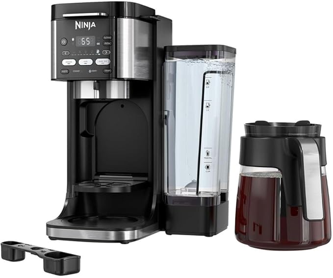 Ninja | Drip Coffee Maker | DualBrew Pro Hot & Iced Coffee | Compatible with K-Cup Pods | 3 Brew Styles (Classic, Rich, & Iced) | 70oz Removable Reservoir & Dishwasher Safe | Black | 14-Cup (Renewed)