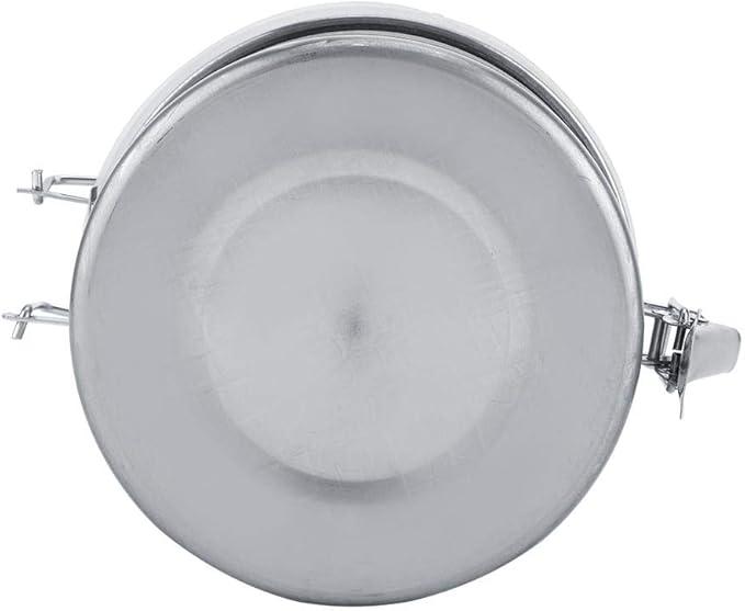 Steel Coffee Containers with Shelf, Coffee Bean Storage with Airtight Locking Clamp and Spoon, Large Capacity Food Storage Jar for Kitchen