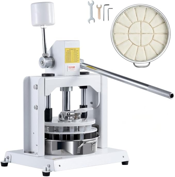 VEVOR Dough Divider,18PCS Manual Dough Divider Cutter,2.11oz - 9.88oz Dough Press Dough Cutting with 304 Stainless Steel Tray and Blade,Pastry Divider for Bakery,Restaurant,Commercial Food Preparation
