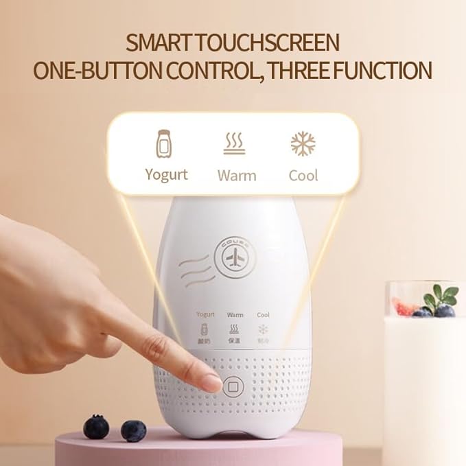 XIANJIN Yogurt Maker, Insulated & Refrigerated, 250ml Capacity, Compact & Portable for Home Use, Multi-Function Self-Made Yogurt Machine