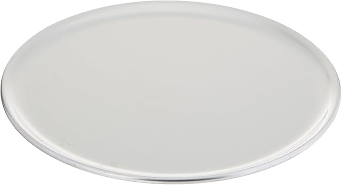 New Star Foodservice 50806 Restaurant-Grade Aluminum Pizza Pan, Baking Tray, Coupe Style, 10-Inch