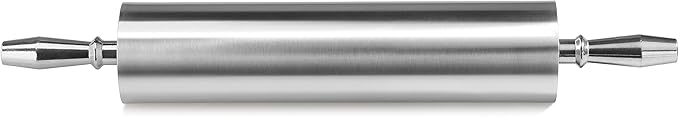 New Star Foodservice 37500 Extra Heavy Duty Restaurant Aluminum Rolling Pin, 13", Silver