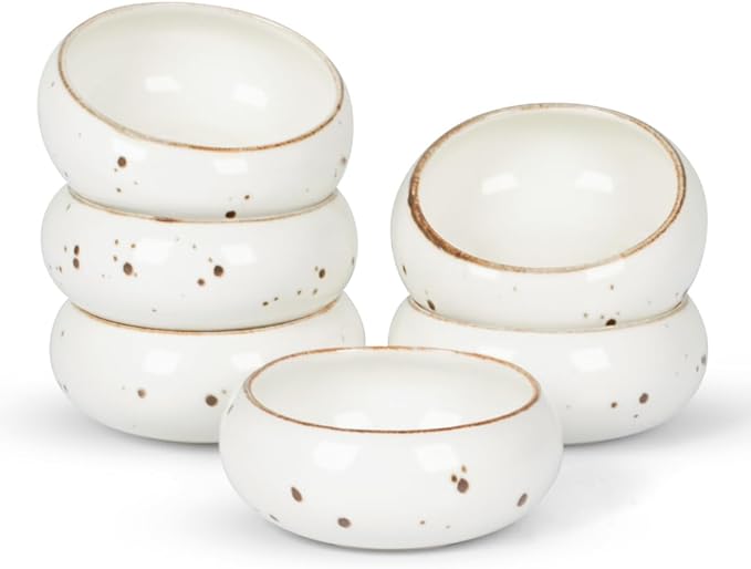 Small Hand Craft Dessert Bowls - 12oz, Set of 6 - Microwave, Oven, Dishwasher Safe, Ice Cream, Soup, Snacks, Rice, Cereal, Chili, Side Dishes Dips, Ideal Gift - Classic Assorted Colors