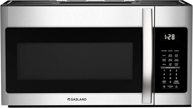 GASLAND 30 Inch Over the Range Microwave Oven, 1.9 Cu.ft. Above Stove Microwave, 11 Power Levels, One Touch Cooking, 400 CFM,1000W, LED, Turntable, Sensor Cook, Over Stove Microwave, Stainless Steel