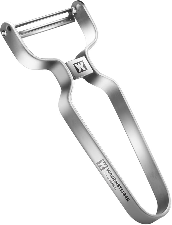 100% SUS304 Stainless Steel Potato Peeler, Vegetable Fruit Peeler, Durable Non-Slip Ergonomic Grips, Minimalist Y-Shaped Design, Rust-Proof, Dual-Edged Blades