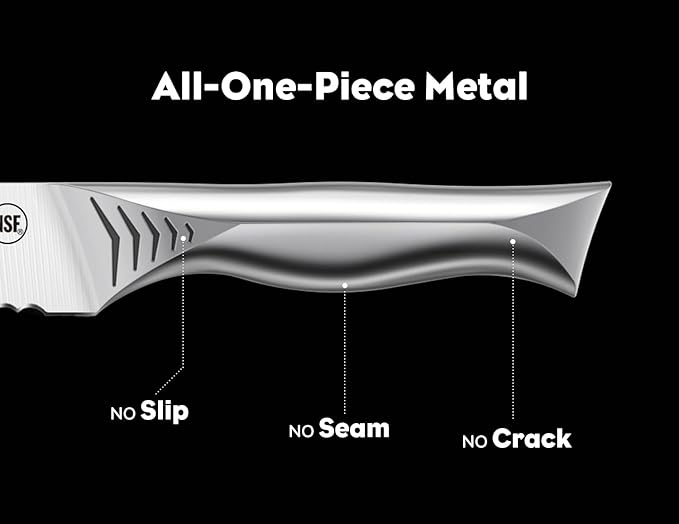 BRODARK Bread Knife - 10" Serrated Knife for Homemade Bread Sourdough - High Carbon Stainless Steel, One Piece Design, Sharp Serrated Edge for Even & Straight Slicing - NSF Certified, Shark Series