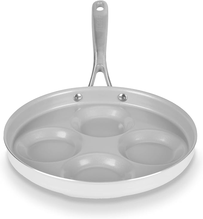 TECHEF - CeraTerra Ceramic Nonstick 4-Cup Egg Frying Pan (PFAS, PTFE, and PFOA Free), Made in Korea, (Egg Pan)