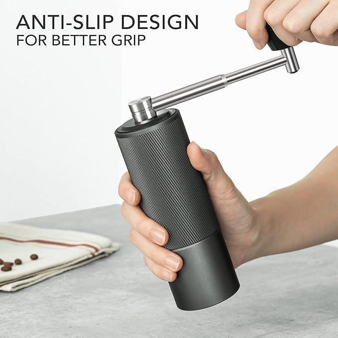 TIMEMORE Chestnut C2 Fold Manual Coffee Grinder with Stainless Steel Conical Burr, Adjustable Setting for Espresso/Pour Over/French Press, Capacity 25g Compact Foldable Hand Mill for Camping Travel