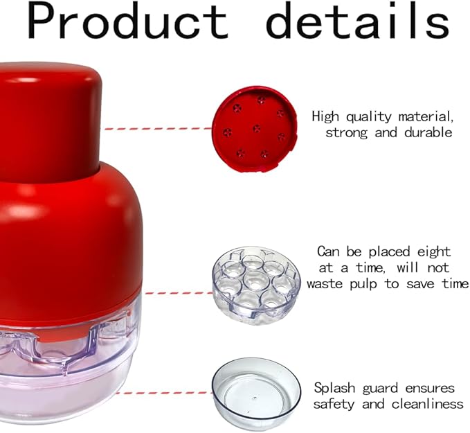 2025 Upgrade Cherry Pitter Tool,8 in 1 Cherry Seed Remover ,Quick Portable Push-Down Cherry Corer for Kitchen, Picnics