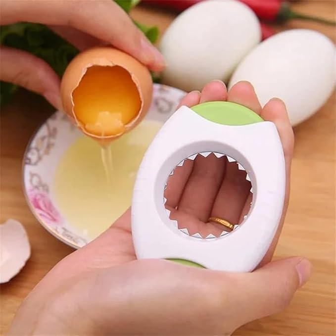 Yellow Egg Cracker Tool, Shell Opener Topper Cutter Separator for Quickly Cutting Off Tops of Eggs, Kitchen Gadgets Scissors