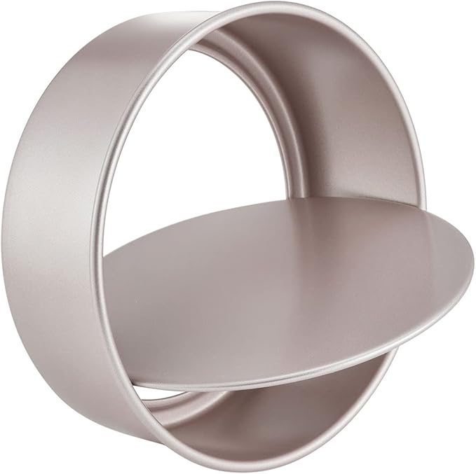 CHEFMADE Round Cake Pan, 8-Inch with Removable Loose Bottom Non-Stick Chiffon Bakeware for Oven and Instant Pot Baking (Champagne Gold)