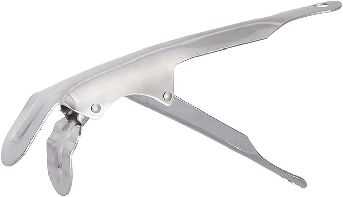 New Star Foodservice 50479 Deep Pizza Tray Pan Gripper Holder, 8", Silver