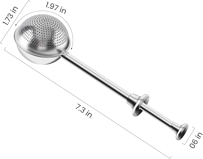 Flour Duster for Baking, Powdered Sugar Flour flour Sifter powdered sugar shaker duster Stainless Steel Spring Loaded One-Handed Duster Flour Dispenser Shaker for Powdered Sugar Spices & Tea Filtering