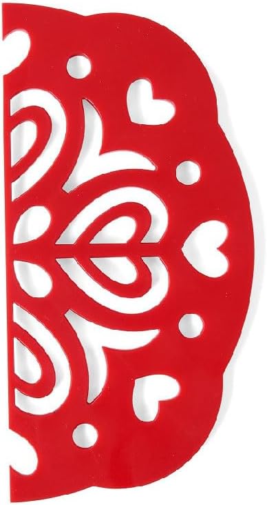 Talisman Designs Pie Top Cutter | Pie Crust Cutter | Pie Decorating Tools | Pie Pastry Baking Accessories | Stencil Crust Cutout | 10-Inch | Hearts Design | Red