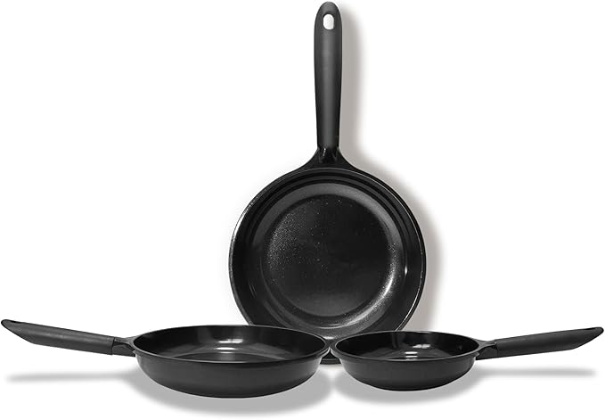 Ceramic Nonstick Frying Pan, Non Toxic Pan for Cooking, 8" 9.5" and 11" Frying Pan Skillet Set PFAS & PTFE & PFOA Free, Dishwasher Safe, Compatible with All Stovetops