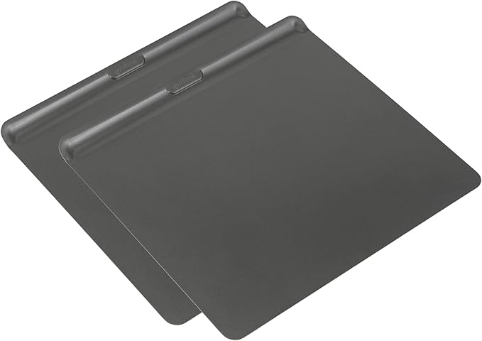 GoodCook AirPerfect 16" x 14" Nonstick Steel Insulated Cookie Sheets, No-Burn Baking Sheets with Large Handles, Set of 2, Gray