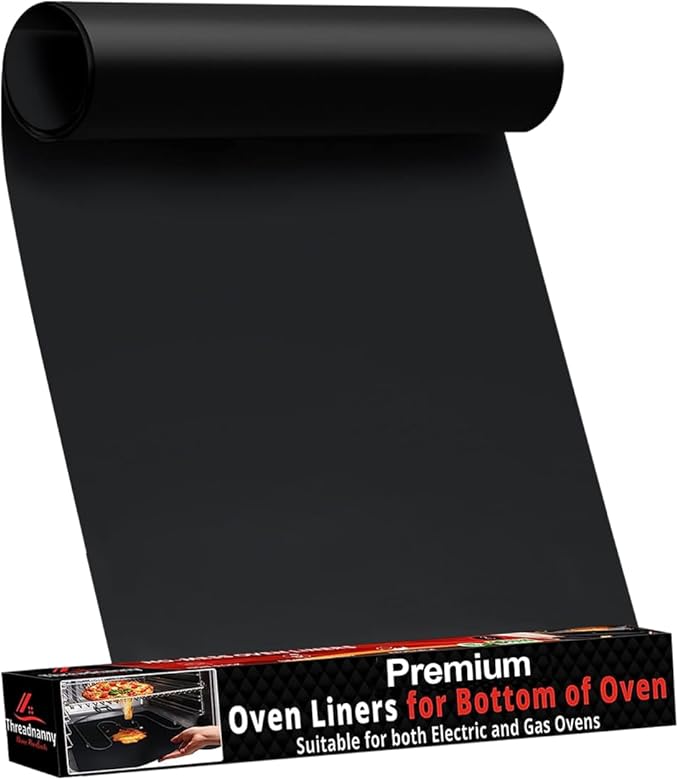 Product image Premium Extra Thick Oven Liners for Bottom of Oven, Non Stick Stove Liners for Bottom of Electric Stove, Reusable Mat Kitchen Accessories, Mat for Electric Gas Grill BPA & PFOA Free