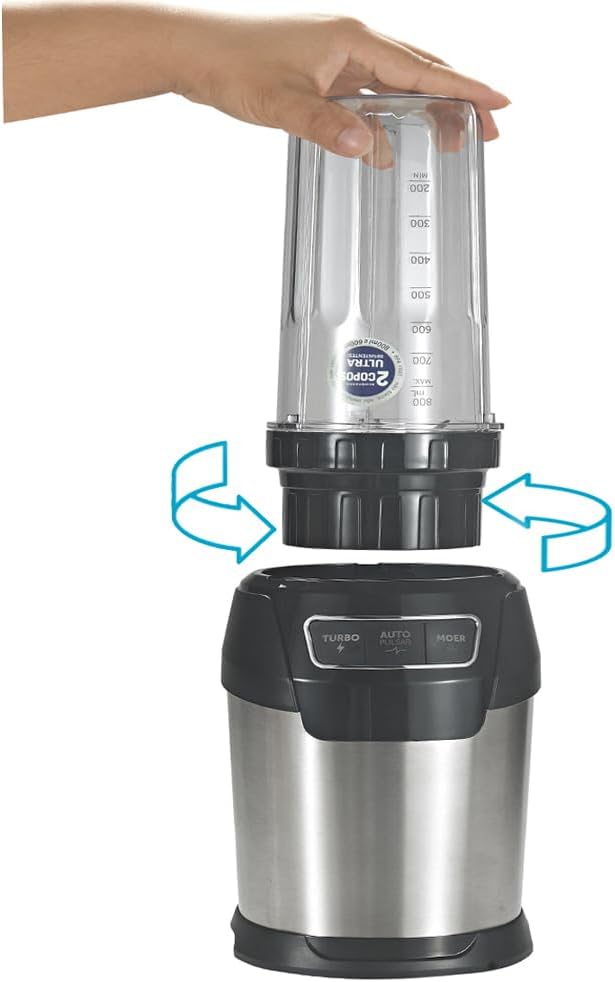 1000W High-Speed Personal Blender - 2 BPA-Free Cups (20oz & 27oz) for Smoothies, Shakes, Ice Crushing, Coffee & Spices | One-Touch Controls, Portable & Safety Lock