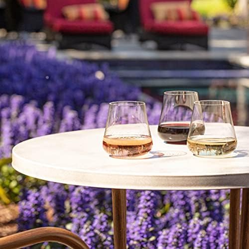 Gabriel-Glas Stemless Crystal Wine Glasses, Set of 6 - Premium, Universal Drinking Glass for Wine, Beer, Whiskey, and Cocktails - Dishwasher Safe, Lead-Free, 470 ml