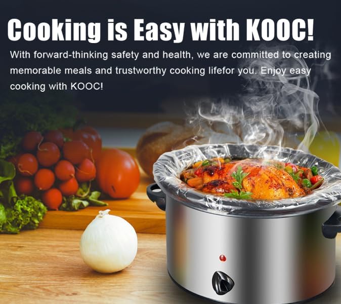 Slow Cooker Liners, 40 Cooking Bags Extra Large Disposable Pot Liner Plastic Bags for 6QT to 10QT Slow Cooker Cooking Pans, 14“ x 22”, 40 Liners (2pack)