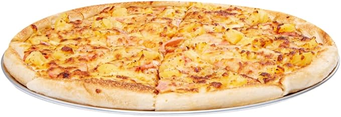 Restaurantware Met Lux 14 Inch Commercial Pizza Pan 1 Coupe Style Pizza Cooking Tray - Heavy-Duty 18-Gauge Aluminum Round Baking Tray Oven-Baking For Pizzas & More