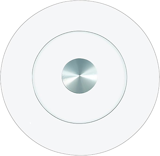 20" Glass Lazy Susan Turntable for Dining Table Large Tabletop Centerpiece Kitchen Rotating Tray Clear Serving Plate Round
