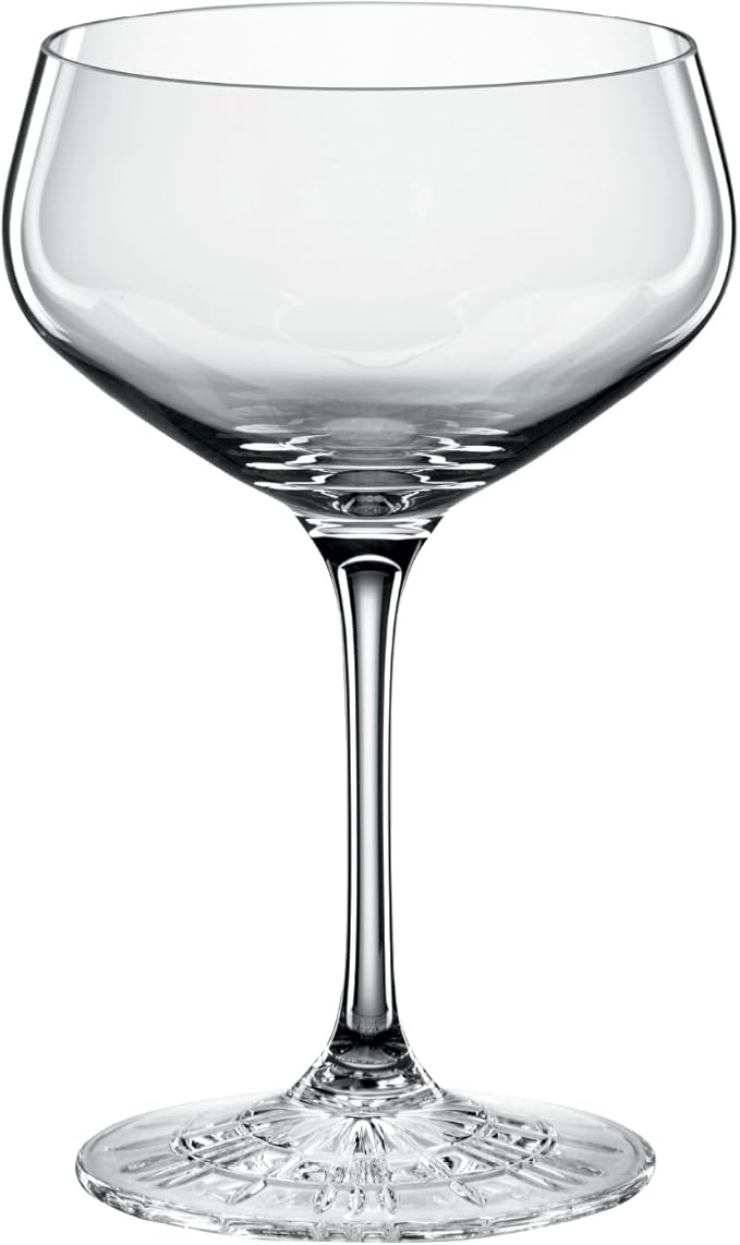 Spiegelau Prefect Coupette Cocktail Glasses, Coupe Martini Glasses, Stemmed Drinkware, European Crystal, Drinkware Glass Set of 4, 8.3 oz.